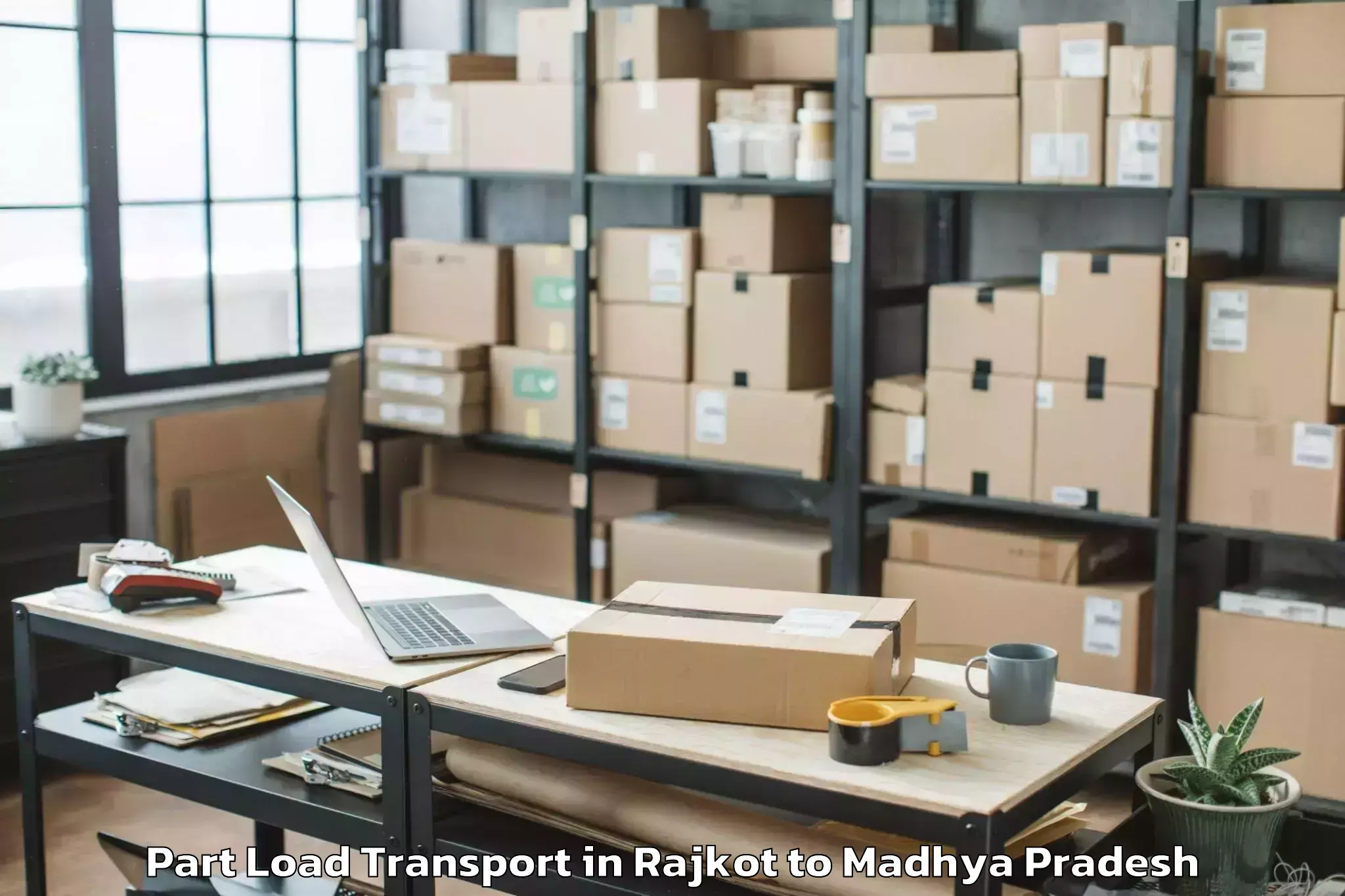 Reliable Rajkot to Bamora Part Load Transport